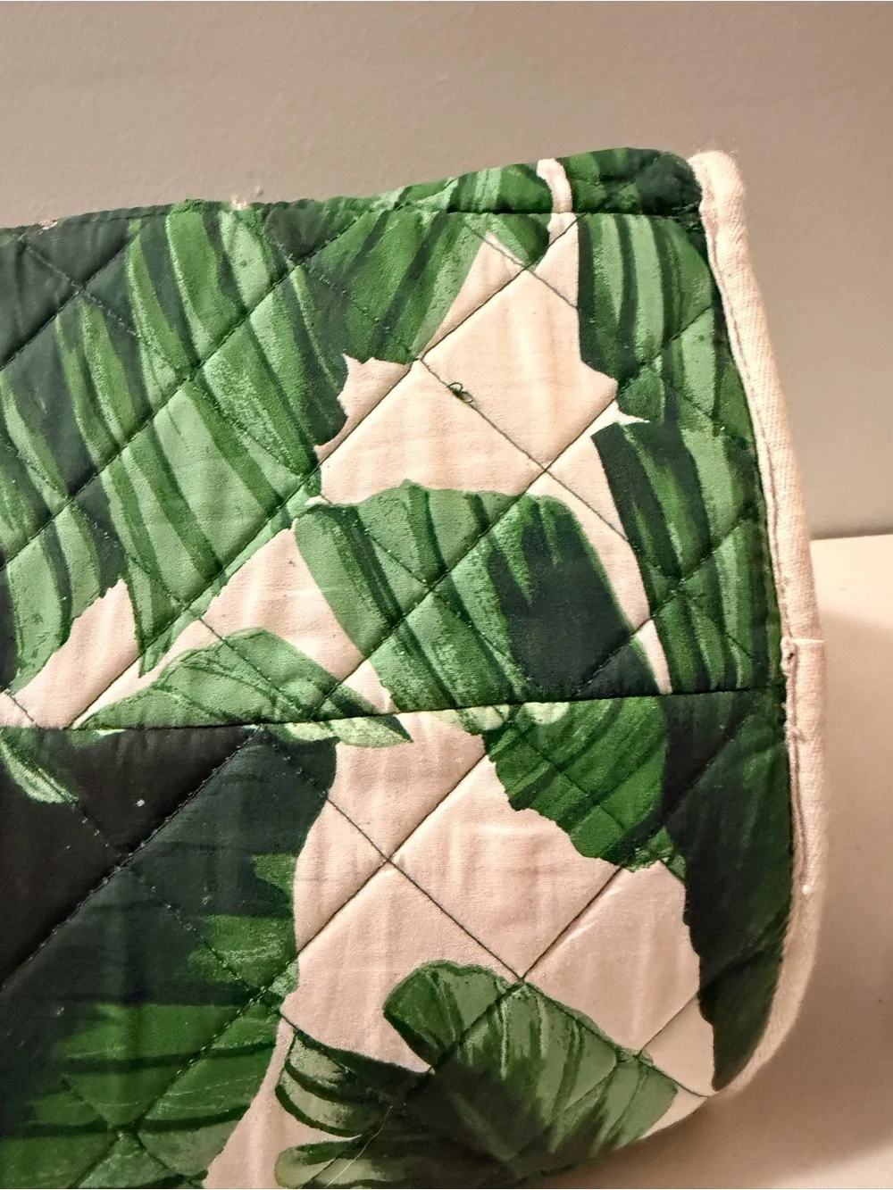Green Tropical Quilted Tote